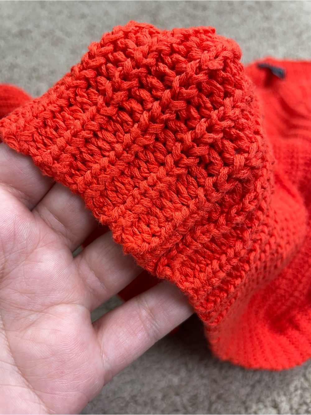 Eileen Fisher Bright Orange Crewneck Knit Sweater - Picture 10 of 10
